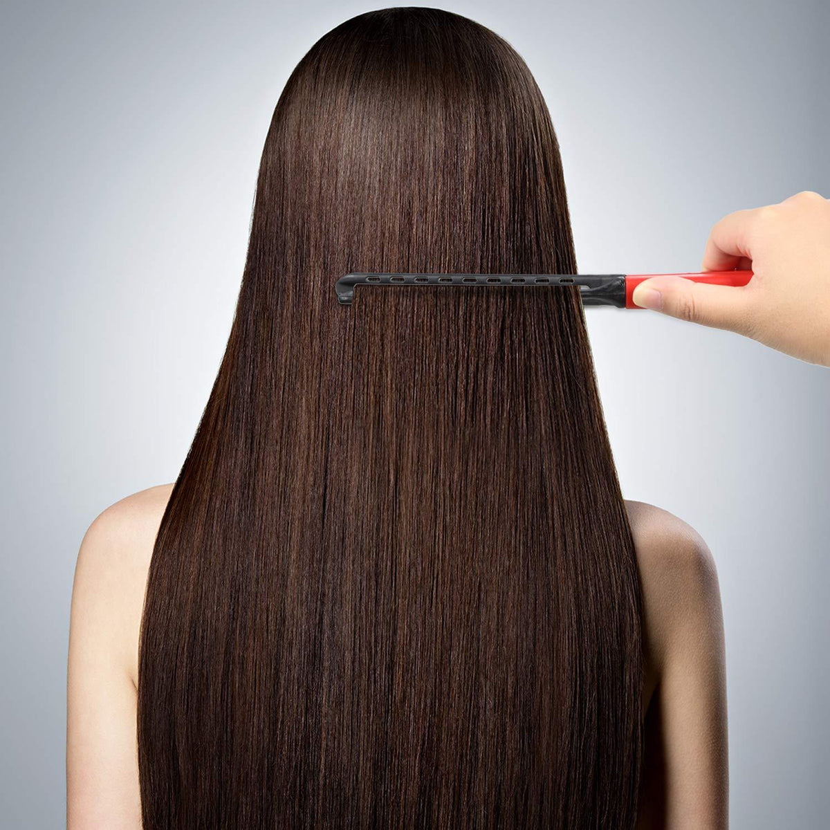 2er Set Flachkamm Glättkamm Haarbürste Friseur Styling V-förmiger Kamm