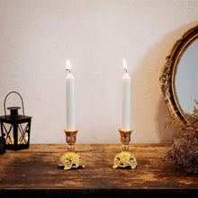 2er Set Kerzenständer Kerzenhalter Vintage Gold für Hochzeit