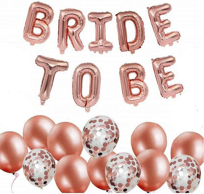Junggesellinnenabschied Deko-Set mit BRIDE TO BE Luftballons