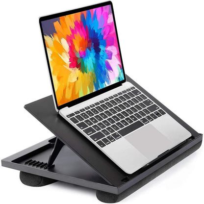 Höhenverstellbarer Laptop-Tisch mit Kissen für 15,6" Geräte