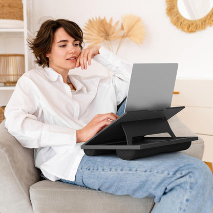 Höhenverstellbarer Laptop-Tisch mit Kissen für 15,6" Geräte