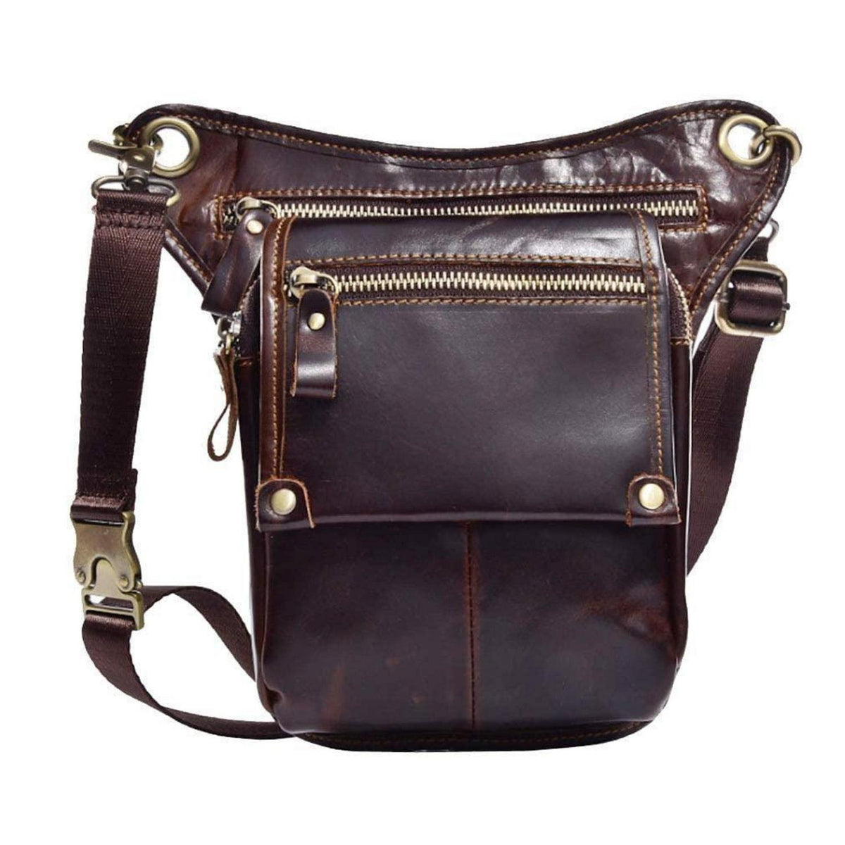 Leder Beintasche Vintage für Herren & Damen – Bauchtasche Outdoor