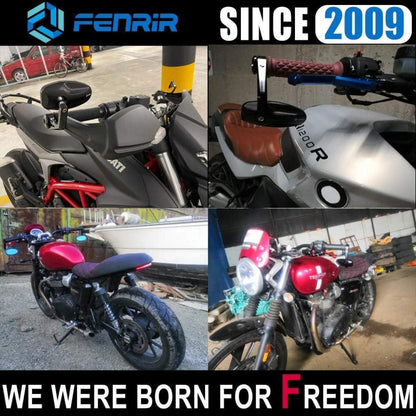 Motorrad Lenkerendenspiegel CNC Aluminium Blendschutz Blau