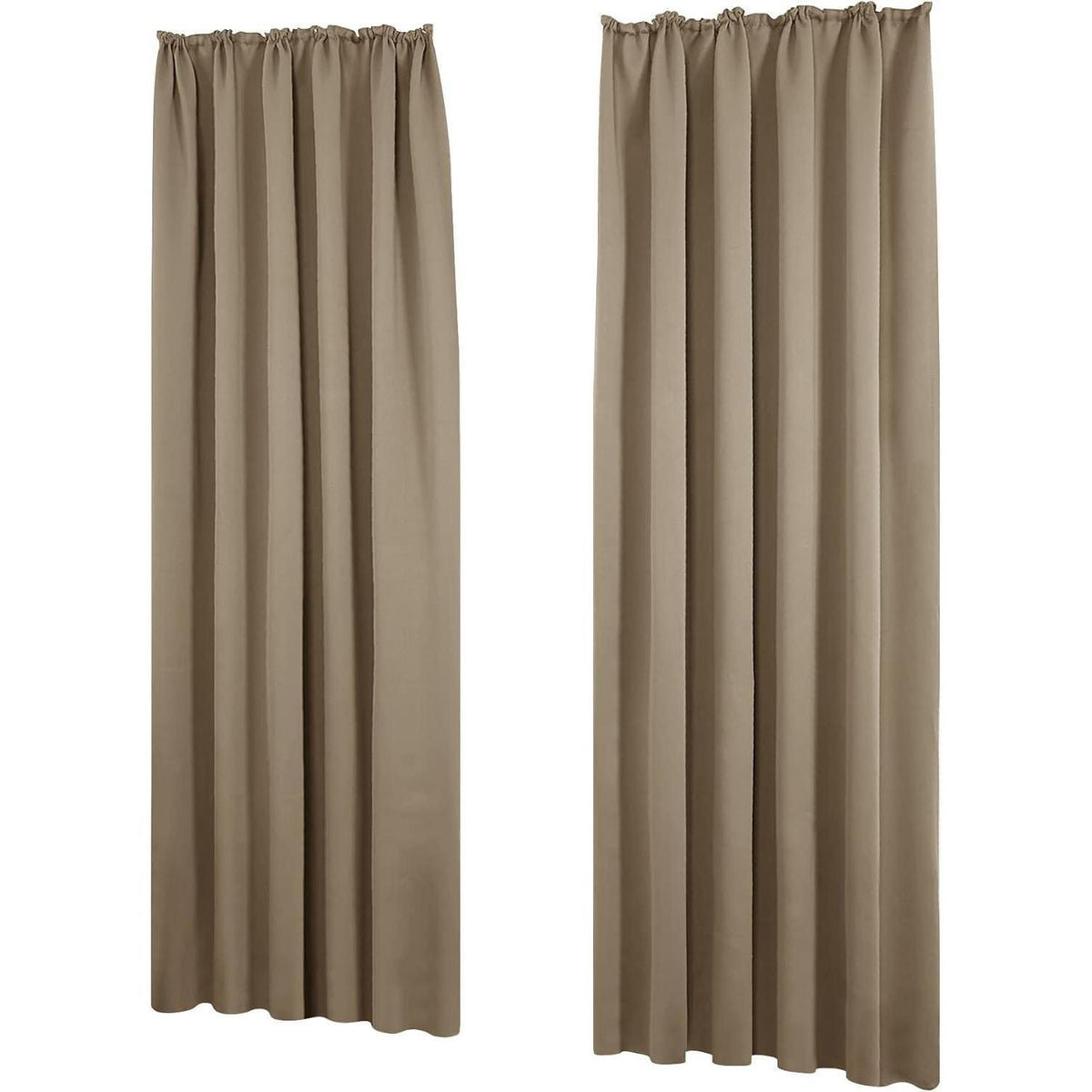 Verdunklungsvorhang Set Taupe – Lärmschutz & Wärmeisolierung