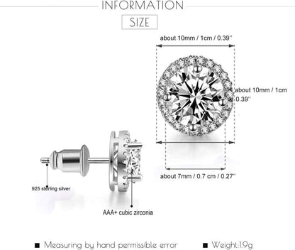 Cubic Zirconia Damenohrringe Silber Ohrstecker Design