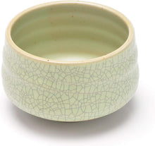 Chawan Matcha Tea Bowl Whisk Holder set 18oz Matt Green Two