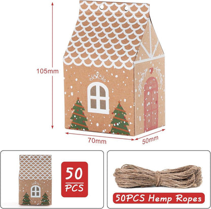 Weihnachten Party Geschenkboxen Kraftpapier TsunNee 50 Stück