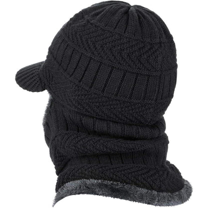 Sturmhaube mit Halswärmer – Winddichte Ski-Gesichtsmaske Schwarz
