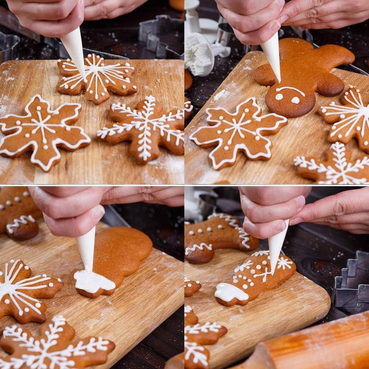 Ausstechformen Weihnachten Edelstahl Set für Plätzchen 9-teilig