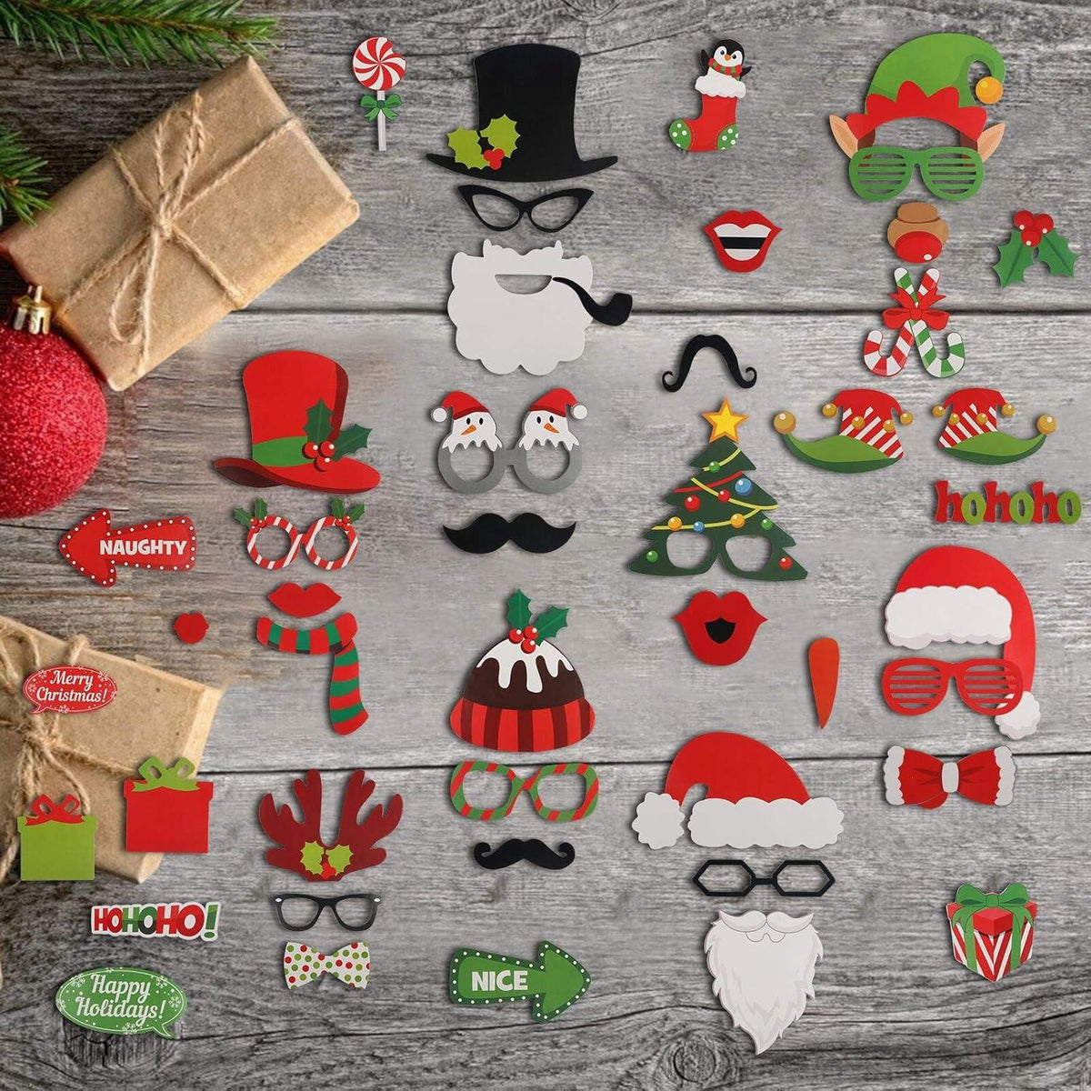 Weihnachten Foto Requisiten 49-teiliges Set für