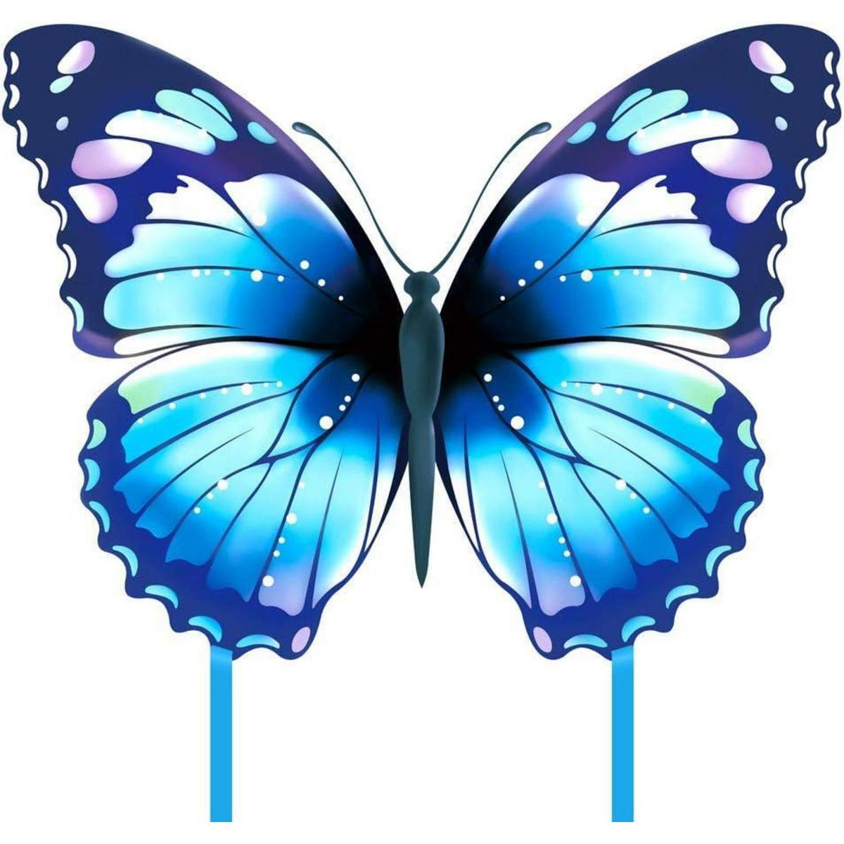 Schmetterling Drachen für Kinder und Erwachsene – Blau, leicht verstaubar