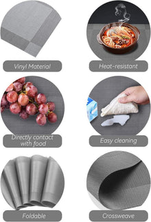 Placemats Table mats Set 4 Tischläufer Tischsets Abwaschbar