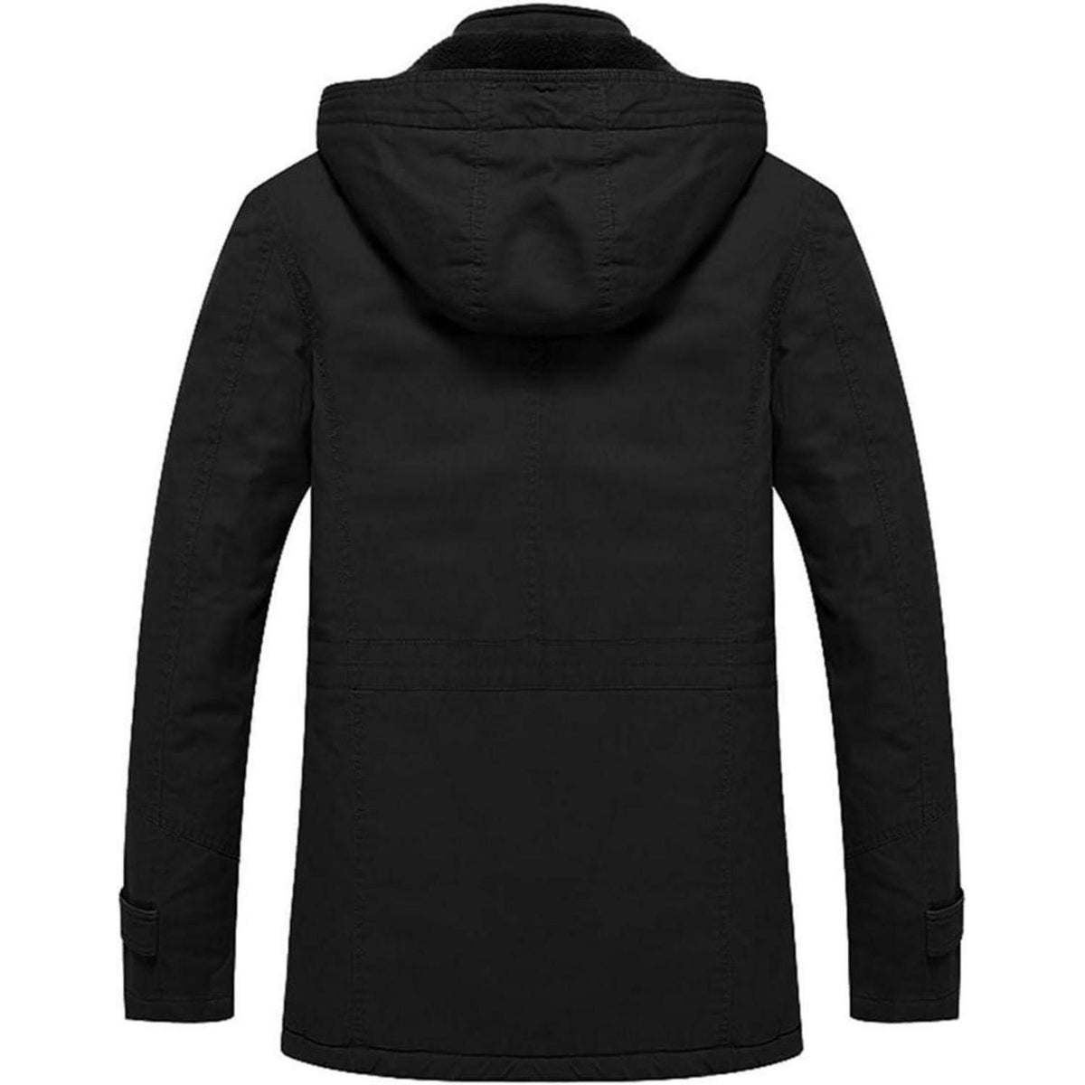 Herren Winterjacke Fleecegefüttert Cargotasche Grau