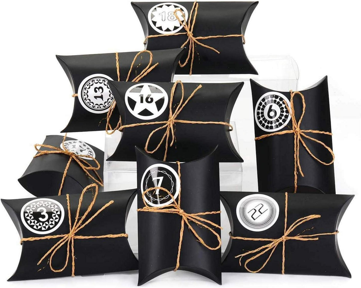 Weihnachts-Adventskalender Kraftpapier Tüten 24er Set - DIY Basteln