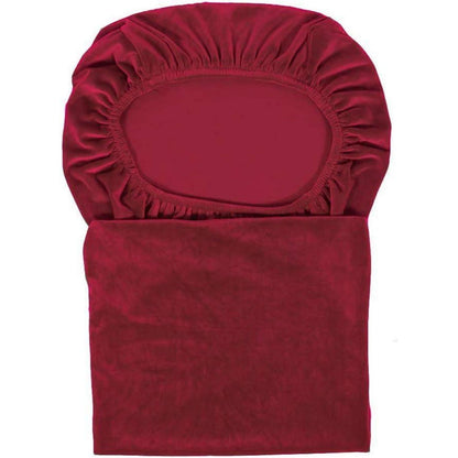 Stretchy Stuhlbezüge Samt, 6er Set (Groß), Rot