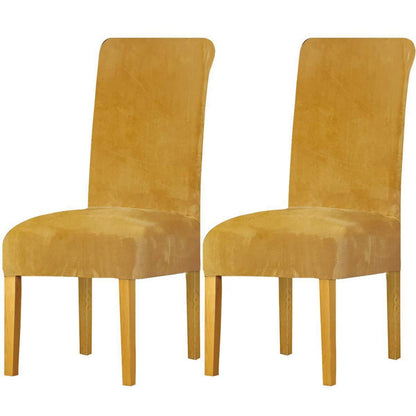 Samt Stuhlhussen 2er Set – Abnehmbar & Waschbar