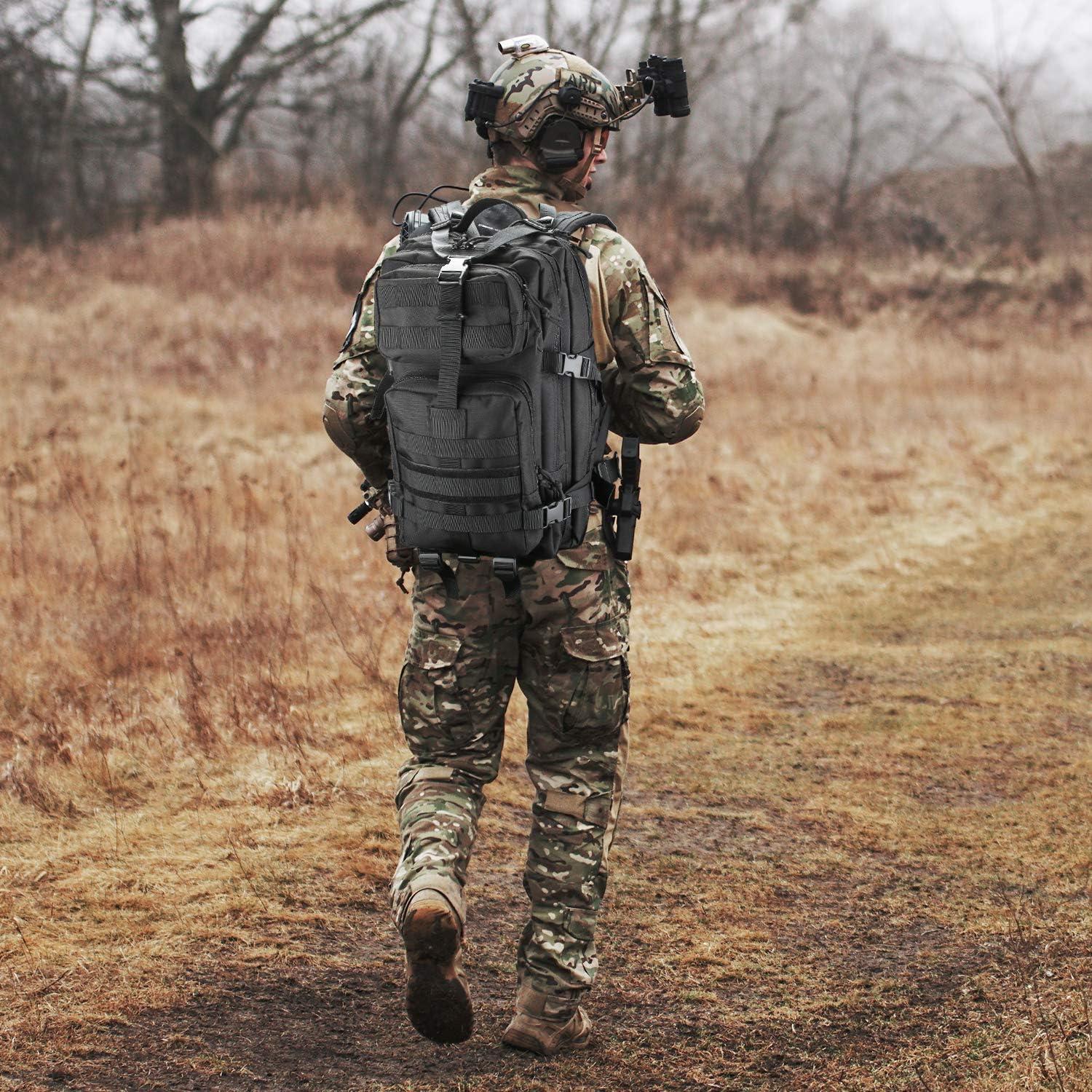 Militär Rucksack 35L US Cooper Molle Schwarz Armee Assault Pack