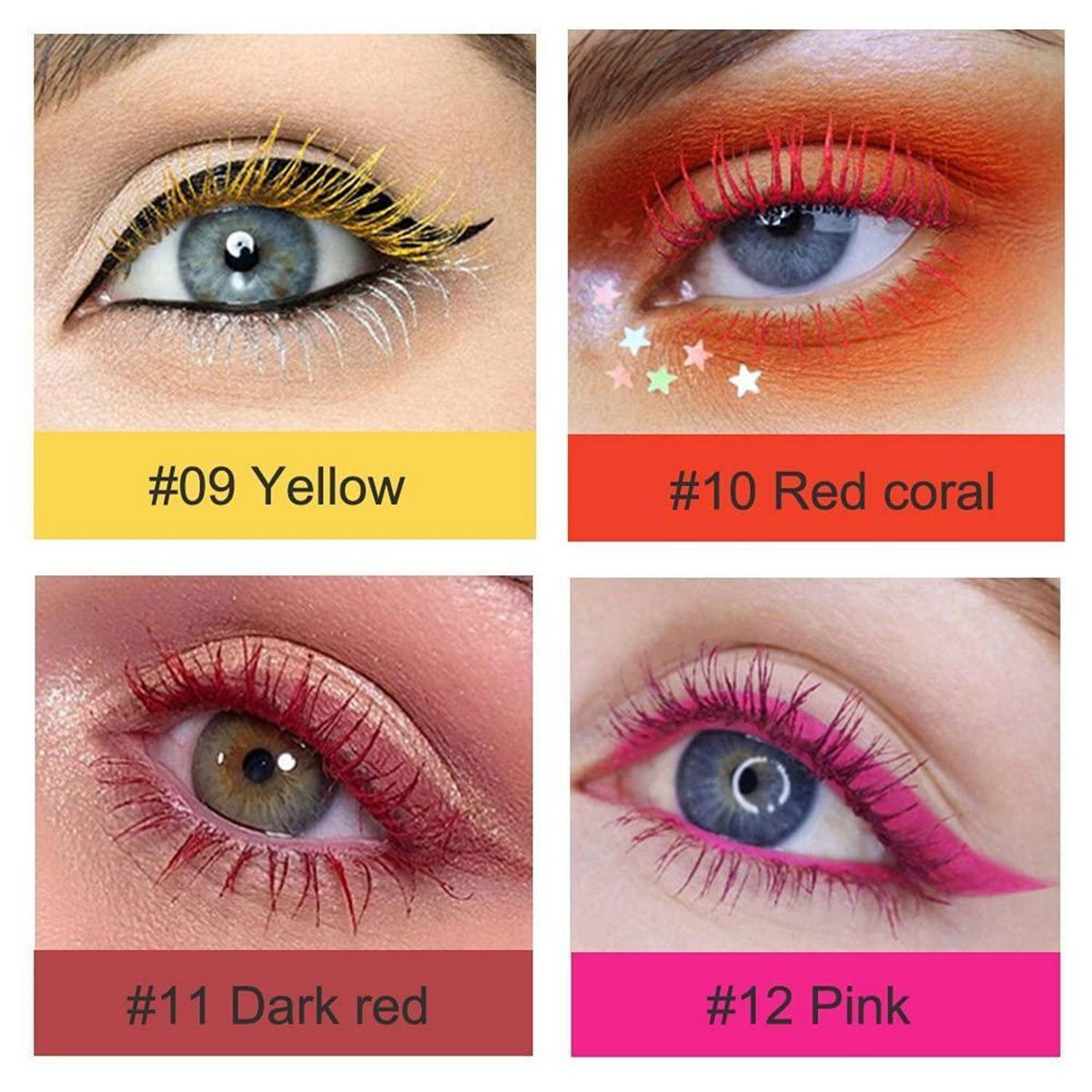 4D Mascara: Lange, dichte Wimpern in Weiß