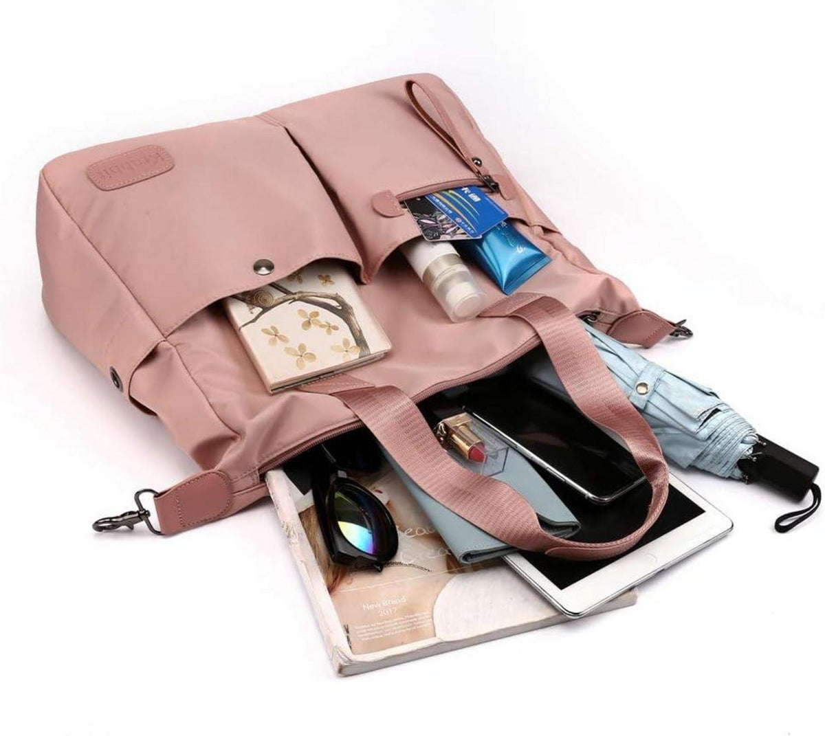 Schwarze Damen Schultertasche Hobo Handtasche Messenger Umhängetasche