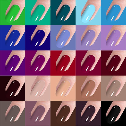 48x Gellack Set – 45 Farben + Base & Top Coat
