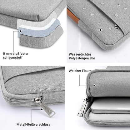 TECOOL 13 Zoll Laptop MacBook Air Tasche Hülle 2024 Grau