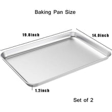 Edelstahl Backblech Set 2er Pack – 50,8 x 35,6 cm