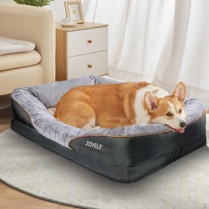 Orthopädisches Hundebett mit Memory-Schaum, abnehmbarer Bezug, XL