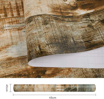 Holztapete Braun Selbstklebend Rustikal Streifen 44.5x500cm