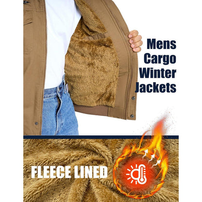 Herren Fleecejacke Winterjacke Warm & Funktional – Outdoor Parka XXL