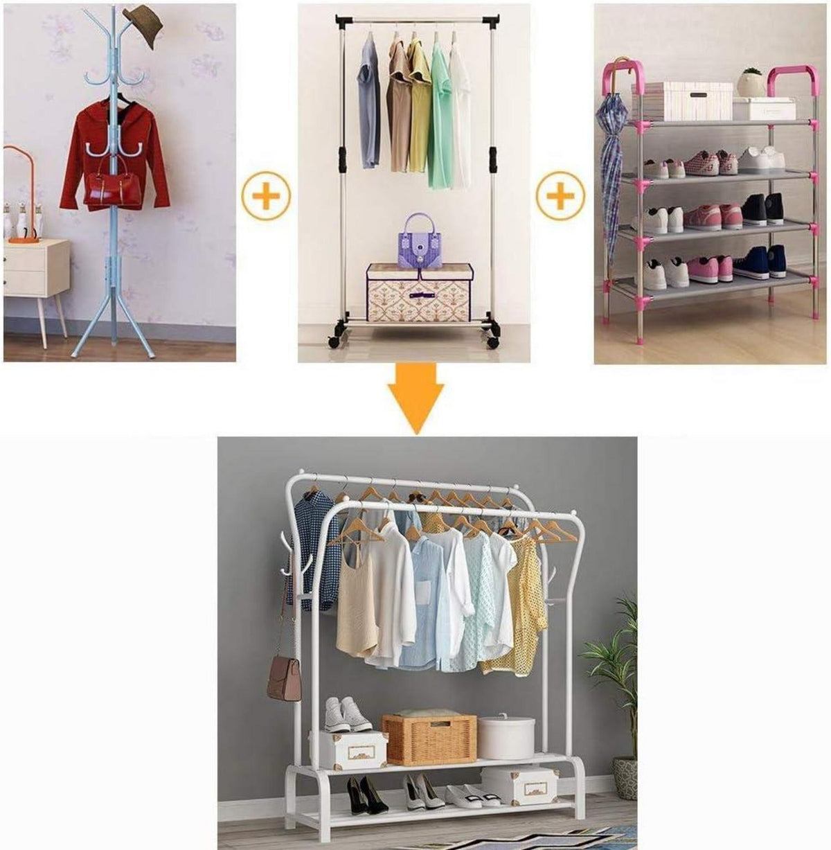 Kleiderständer Doppelruten Multifunktionale Schlafzimmer