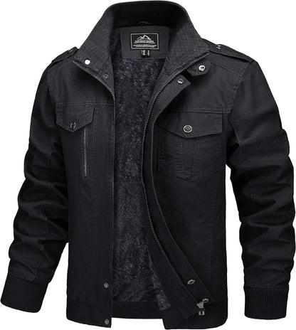 Winterparka Herren Warm Gefüttert Militär Jacke mit Taschen