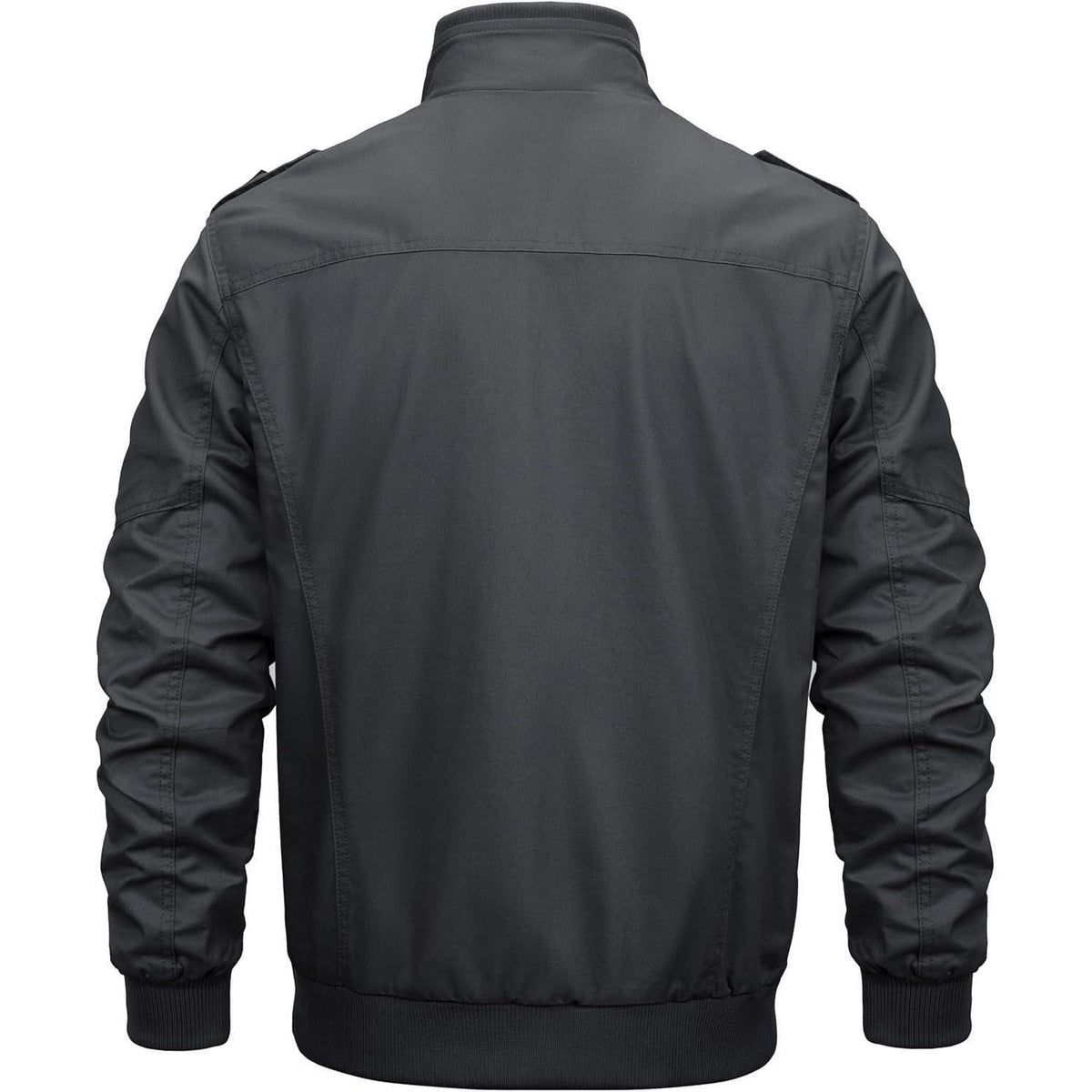 Herren Winterjacke Warm Gefüttert Fleecejacke Cargo Jacke Grau