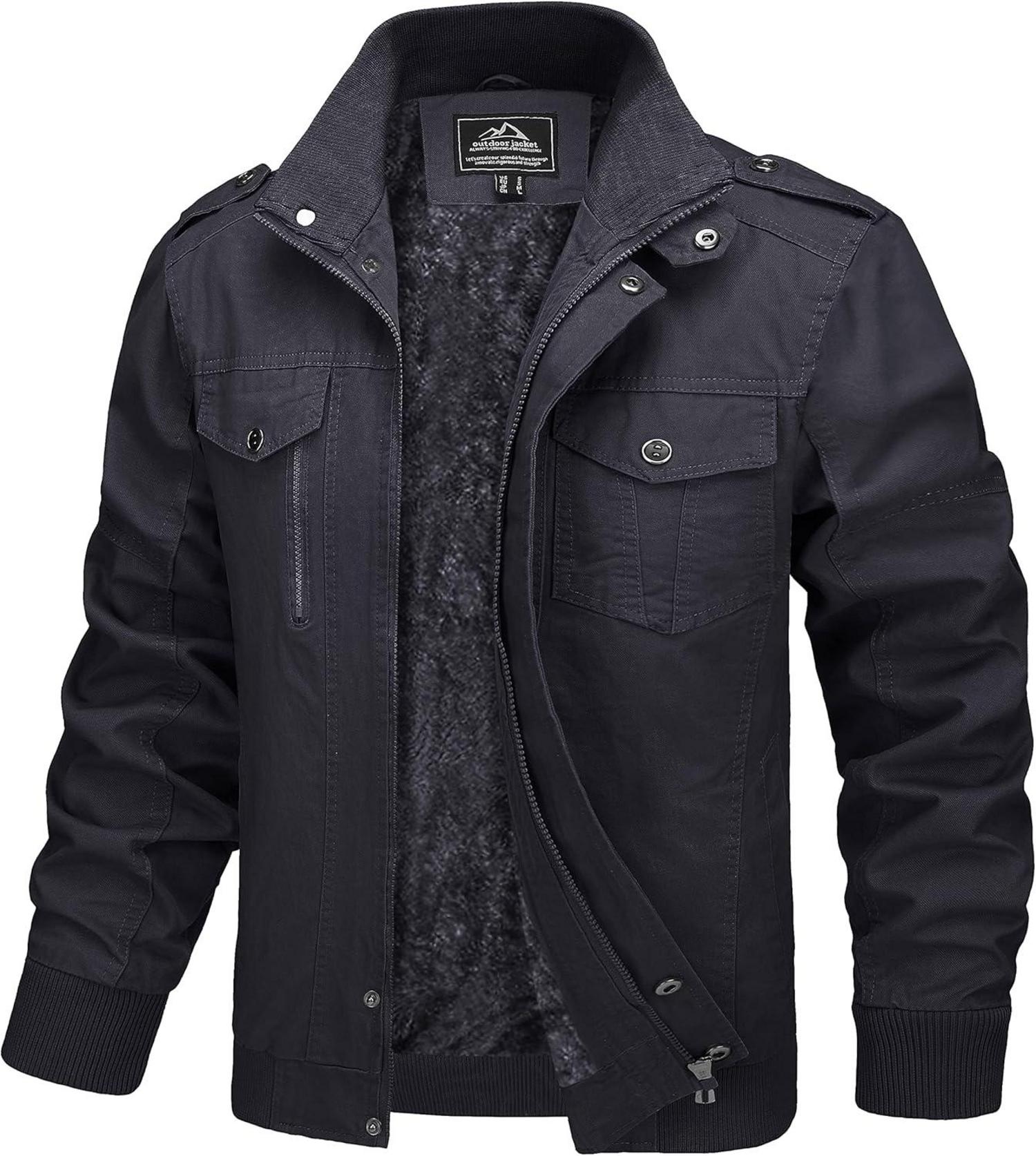 Winterparka Herren Warm Gefüttert Militär Jacke Mehrfachtaschen