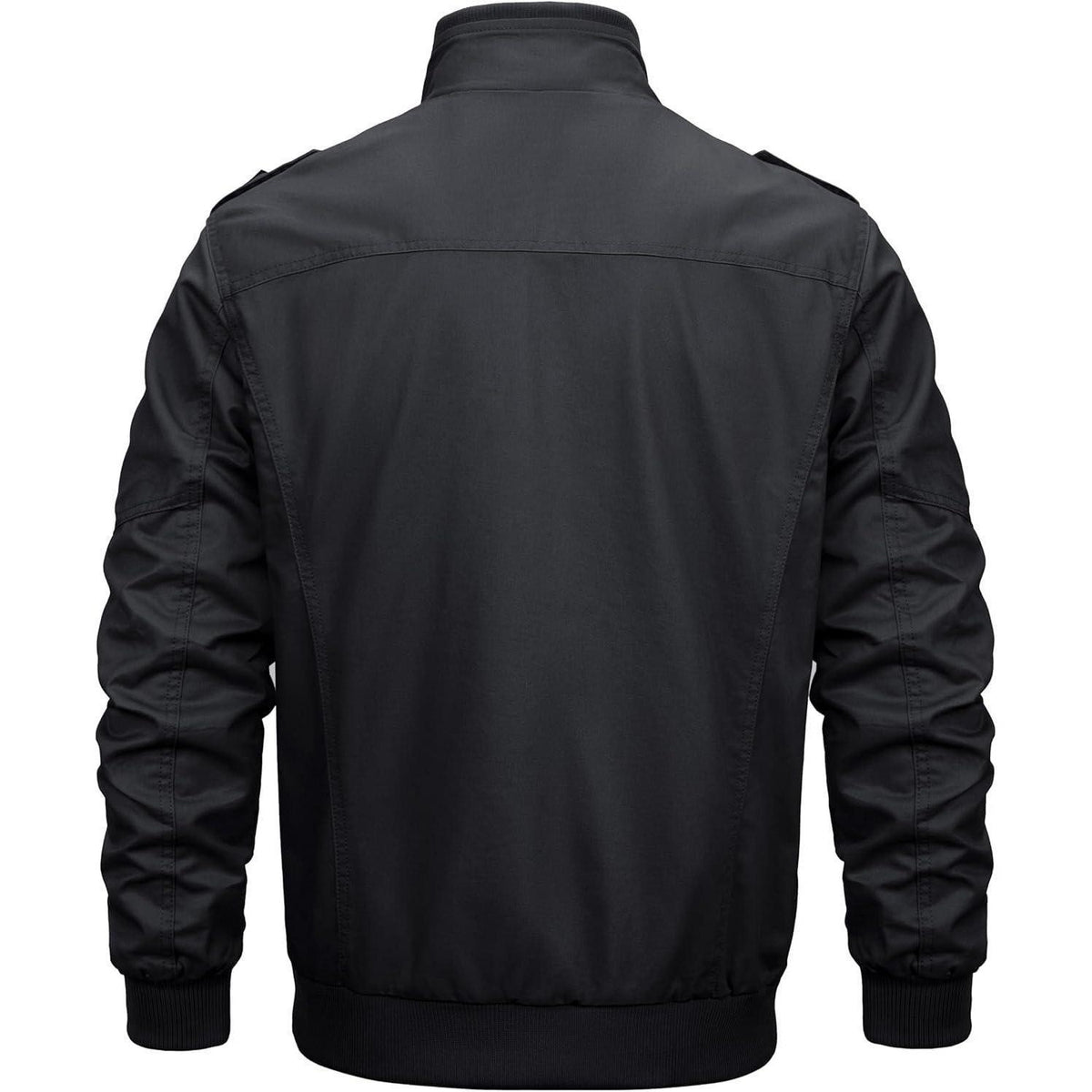 Herren Winterjacke Warm Gefüttert mit Taschen L Schwarz