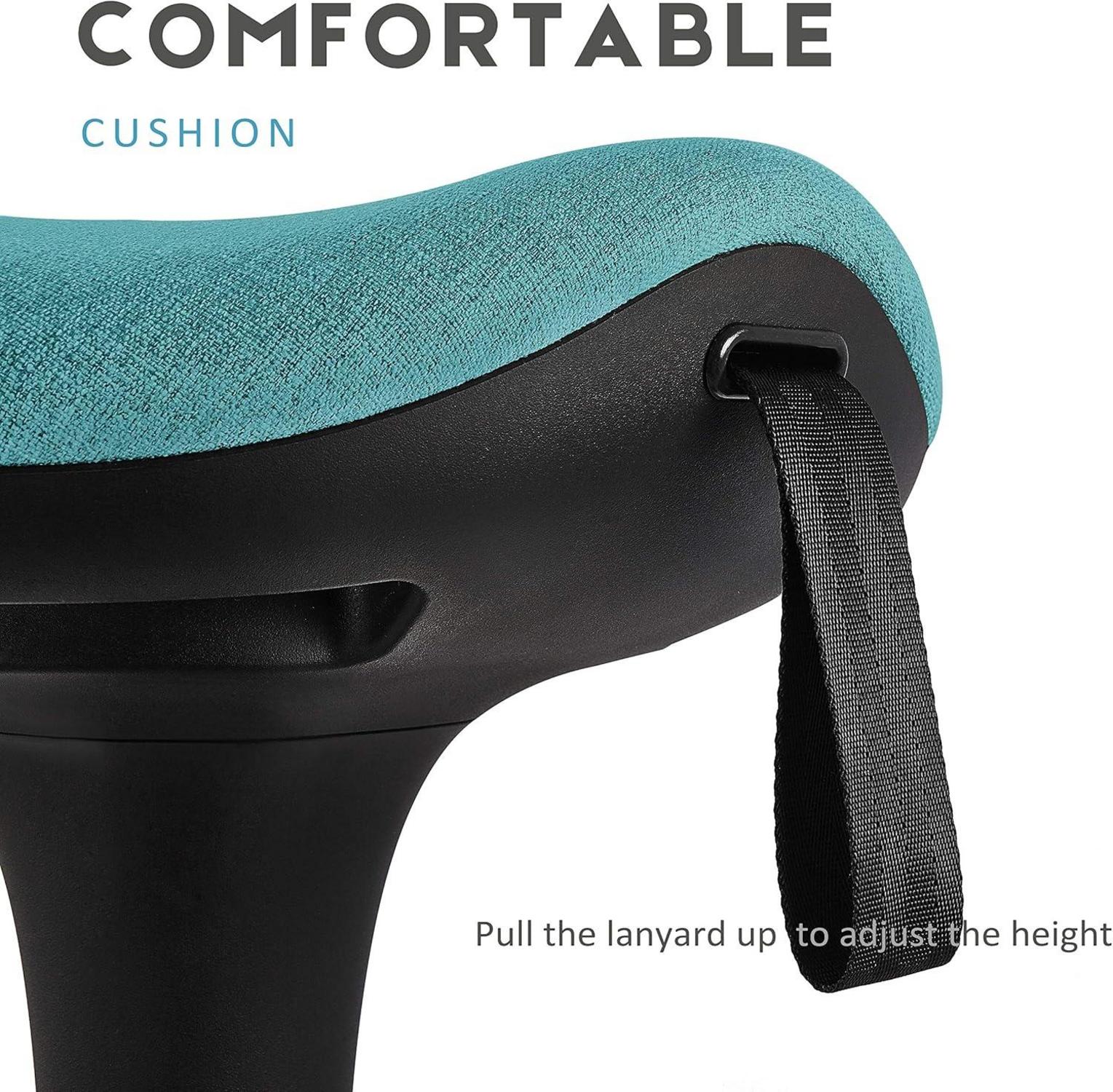 Ergonomischer Stehhocker Hochverstellbar Blau Büro Sitz-Steh-Hocker