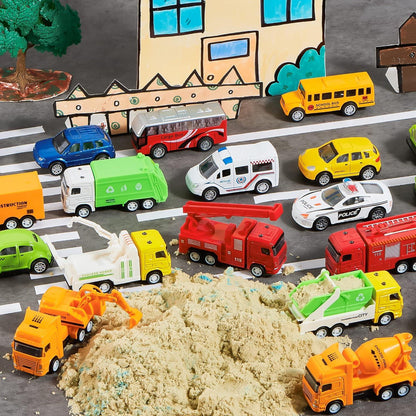 20er Pack Metall Zurückziehen Mini Die Cast Spielzeugautos Set