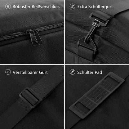 Auflagentasche Gartenauflagen Schutzhülle wasserdicht schwarz 125x40x55cm