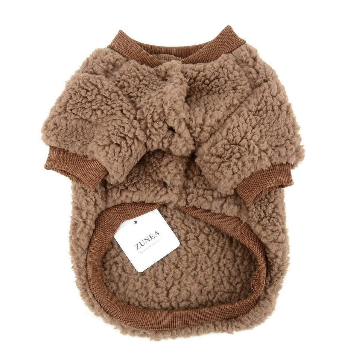 Wintermantel Fleece für kleine Hunde & Katzen - Braun M