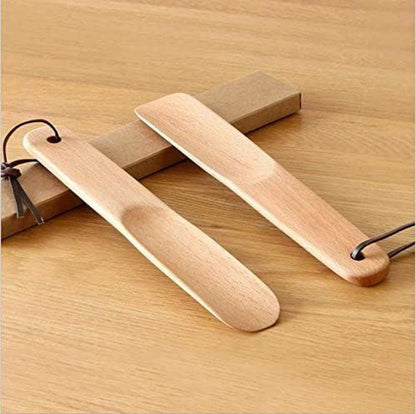 Milai 2-pack Schuhanzieher Holz Schuhlöffel hängendes Seil Buche Mann Frau