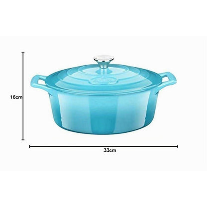 Gusseisen Bräter 33cm oval, emailliert & Induktionsgeeignet