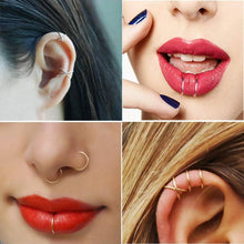 Mayhoop 4-24Stk Edelstahl Fake Piercings Ohrklemme Ear Cuff