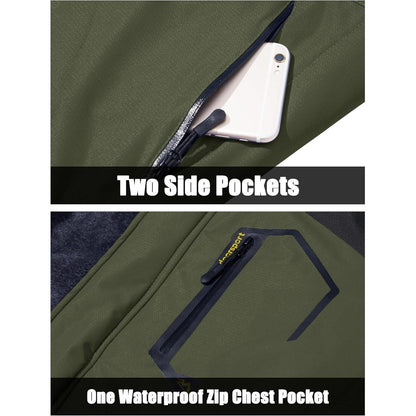 Herren Winter Skijacke Fleece Gefüttert Wasserdicht