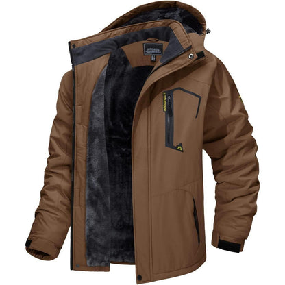 Herren Winter Skijacke Fleece Softshelljacke Kapuze 3XL