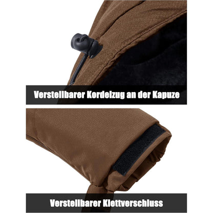 Herren Winter Skijacke Fleece Softshelljacke Kapuze 3XL