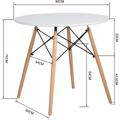 Runder Esstisch Holz Skandinavisch 80x74cm Küchentisch