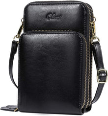 Handytasche Damen Crossbody Clutch Leder Umhängetasche Geldbörse