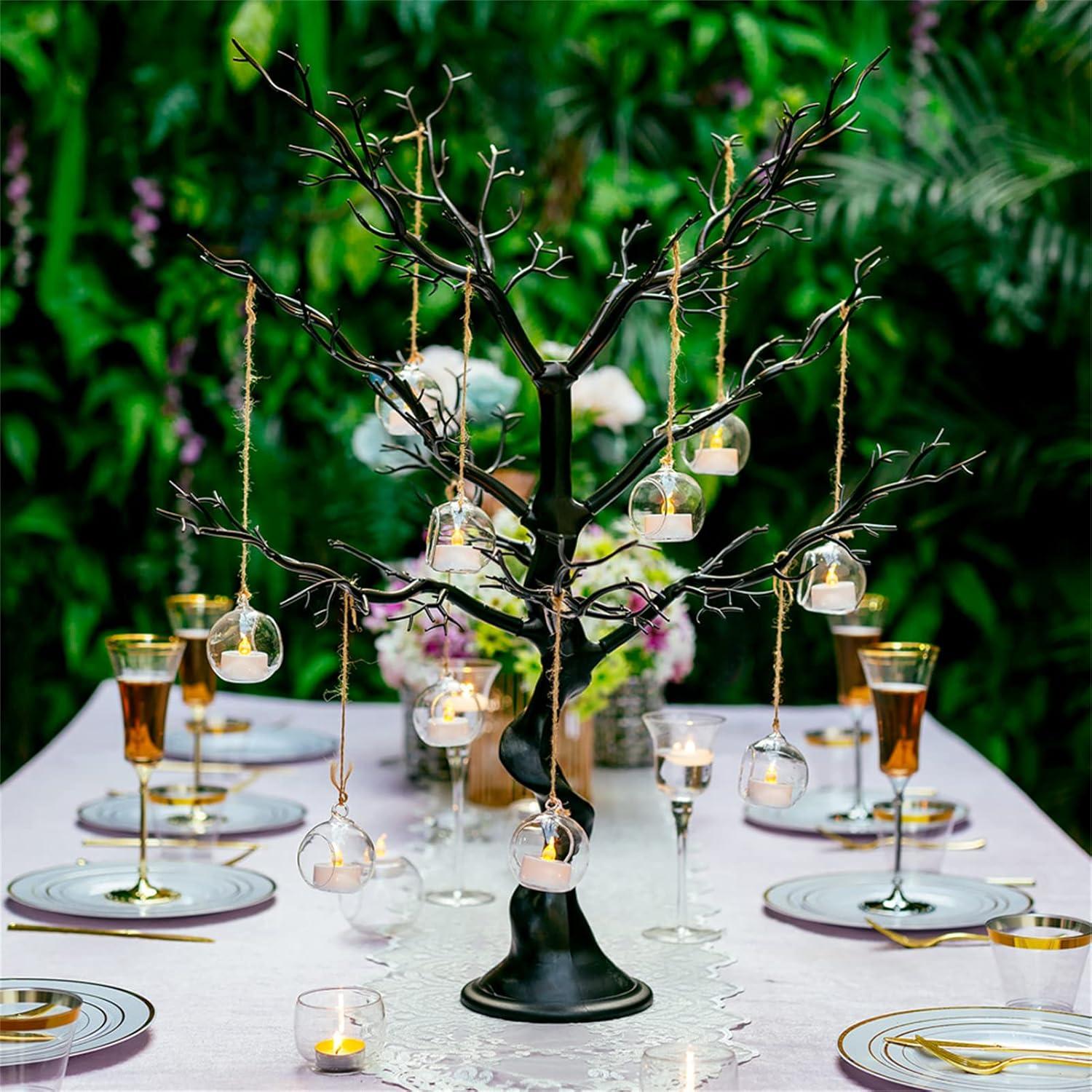 Künstlicher Deko Baum Wunschbaum Weihnachtsbaum Hochzeit Party 75cm Schwarz