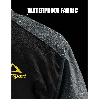 Herren Fleecejacke Winter Warm Gefüttert Skijacke Schwarz-Grau M