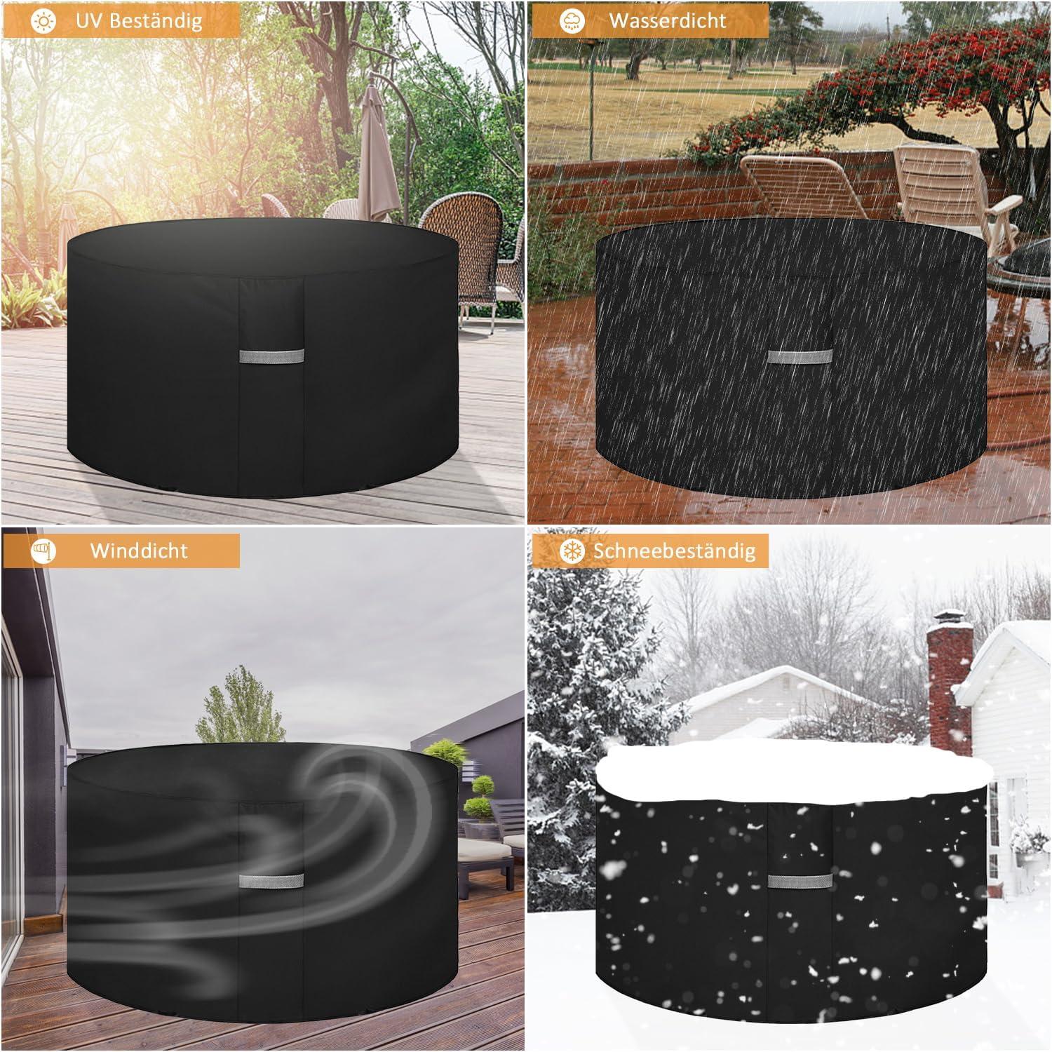 Dokon Gartenmöbel Abdeckung 600D Oxford für Rundmöbel