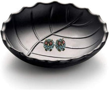 Schmucktablett Schwarz Organizer Schlüssel Deko oval